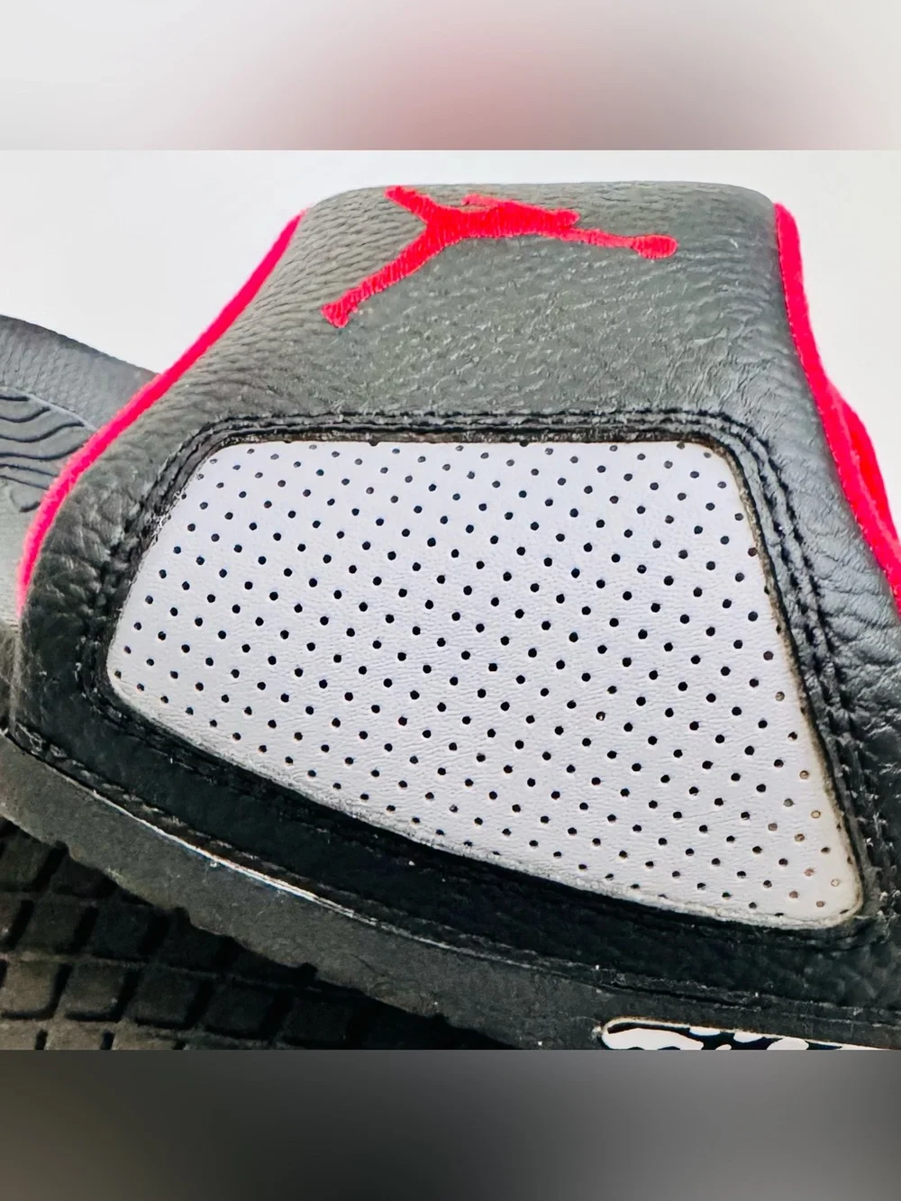 Jordan Hydro 3 Slides Black Cement Red • Men’s 11 • Elephant Print